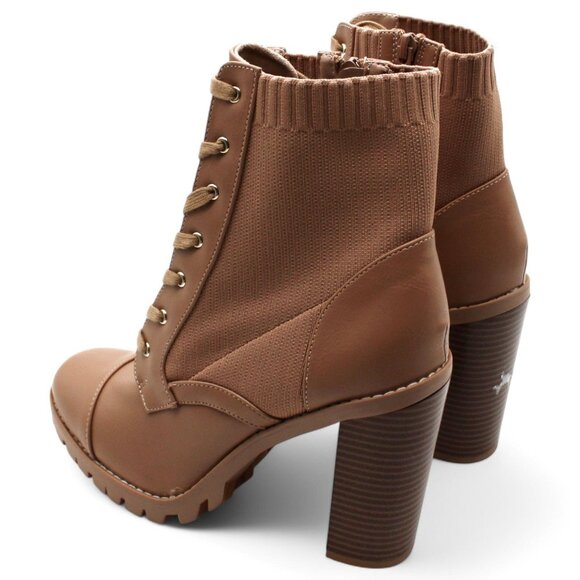 Bcbgeneration Womens Beige 1-1/2 Platform Padded Stretch Pilas Round Toe Stacked - Picture 6 of 7